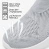 ALEADER Women’s Slip On Energycloud Walking Shoes, Stretch Knit Sneakers Breathable Athletic Tennis(Light/Gray)