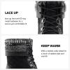 ALEADER Womens Winter Snow Boots | Waterproof Shell | Duck Boots(Black)