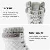 ALEADER Womens Winter Snow Boots | Waterproof Shell | Duck Boots(White)