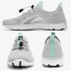 ALEADER Xdrain Women’s Water Shoes Mesh Slip On Aqua Shoes for Beach, Swimming, Travel & Tennis(Light Gray/Aqua)