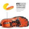 ALEADER hiitave Men/Womens Minimalist Barefoot Trail Running Shoes Wide Toe Glove Cross Trainers Hiking Shoes Orange/Black US 9.5 Men