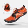 ALEADER hiitave Men/Womens Minimalist Barefoot Trail Running Shoes Wide Toe Glove Cross Trainers Hiking Shoes Orange/Black US 9.5 Men