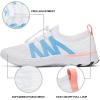 Aleader Women’s Mesh Slip On Water Shoes(White/Blue)