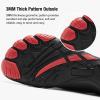 HIITAVE Men Barefoot Water Shoes Beach Aqua Socks Quick Dry for Outdoor Sport Hiking Swiming Surfing(Black/Red)