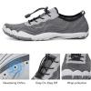 HIITAVE Men Barefoot Water Shoes Beach Aqua Socks Quick Dry for Outdoor Sport Hiking Swiming Surfing(Grey)