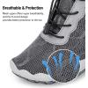 HIITAVE Men Barefoot Water Shoes Beach Aqua Socks Quick Dry for Outdoor Sport Hiking Swiming Surfing(Grey)