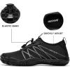 HIITAVE Men Barefoot Water Shoes Beach Aqua Socks Quick Dry for Outdoor Sport Hiking Swiming Surfing(M-black)