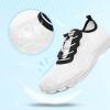HIITAVE Men Barefoot Water Shoes Beach Aqua Socks Quick Dry for Outdoor Sport Hiking Swiming Surfing(White/Black)