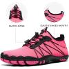 hiitave Womens Water Shoes Quick Dry Barefoot for Swim Diving Surf Aqua Sports Pool Beach Walking Yoga(Black Fushia)
