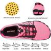 hiitave Womens Water Shoes Quick Dry Barefoot for Swim Diving Surf Aqua Sports Pool Beach Walking Yoga(Black Fushia)