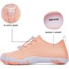 hiitave Womens Water Shoes Quick Dry Barefoot for Swim Diving Surf Aqua Sports Pool Beach Walking Yoga(Orange/Pink)