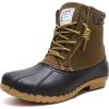 ALEADER Mens Duck Boot | Waterproof Shell | Fur Lined Insulated Winter Snow Boot(Brown/Tan)