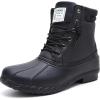 ALEADER Mens Duck Boot | Waterproof Shell | Fur Lined Insulated Winter Snow Boot(Ultra Black)