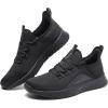 ALEADER Men’s Energycloud Slip On Running Walking Shoes Cushion Lightweight Sneakers(All Black)