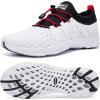 ALEADER Men’s Quick Drying Aqua Water Shoes(2/White/Black/Red)
