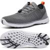 ALEADER Men’s Stylish Water Shoes, Quick-Dry Xdrain Water Sneakers, Lightweight & Comfort Footed(Dark Grey/Orange)