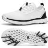 ALEADER Men’s Stylish Water Shoes, Quick-Dry Xdrain Water Sneakers, Lightweight & Comfort Footed(White/Black)