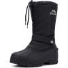 ALEADER Men’s Winter Waterproof Insulated Shell Warm Inner Comfortable Outdoor Snow Boots(Black/Buckle)