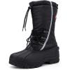 ALEADER Men’s Winter Waterproof Insulated Shell Warm Inner Comfortable Outdoor Snow Boots(Black/Elastic Lace)