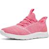 ALEADER Walking Shoes for Women Slip on Running Lightweight Comfortable Gym Shoes(A Heather Pink/White)