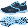 ALEADER Women’s Lightweight Aqua Water Shoes Slip-on Quick Drying Swim Shoes(D/Aqua Blue)