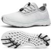 ALEADER Women’s Stylish Water Shoes, Quick-Dry Xdrain Water Sneakers, Lightweight & Comfort Footed(White/Ltgray)