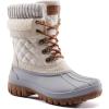 ALEADER Womens Winter Snow Boots | Waterproof Shell | Duck Boots(Beige)