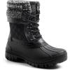 ALEADER Womens Winter Snow Boots | Waterproof Shell | Duck Boots(Black)