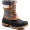 ALEADER Womens Winter Snow Boots | Waterproof Shell | Duck Boots(Brown Grey)