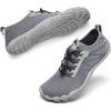 HIITAVE Men Barefoot Water Shoes Beach Aqua Socks Quick Dry for Outdoor Sport Hiking Swiming Surfing(Dark Gray)